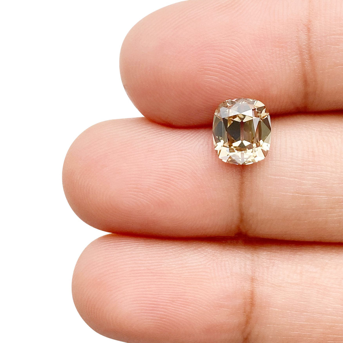 1.62ct | Champagne VS1 Cushion Shape Old Mine Cut Diamond (GIA) - Modern Rustic Diamond
