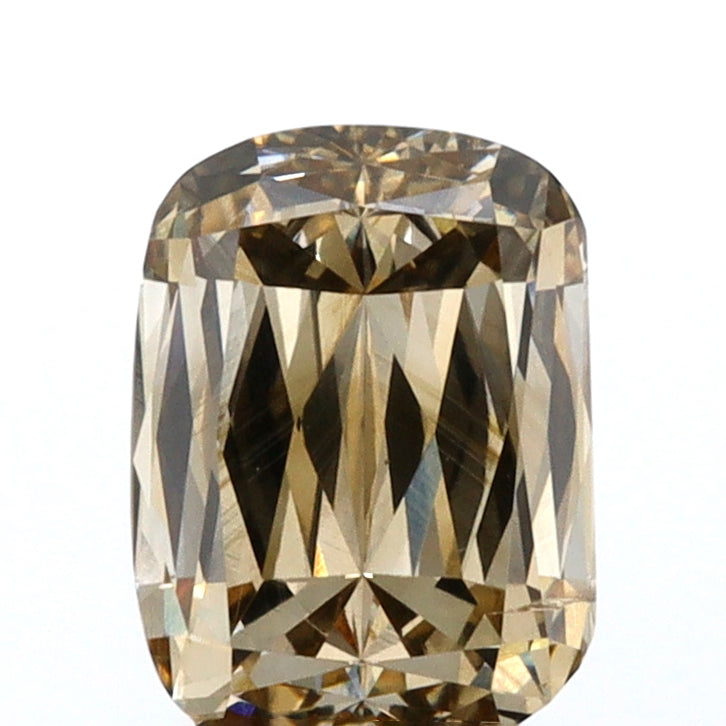 1.62ct | Fancy Light Brownish Yellow SI2 Cushion Shape Brilliant Cut Diamond (GIA) - Modern Rustic Diamond