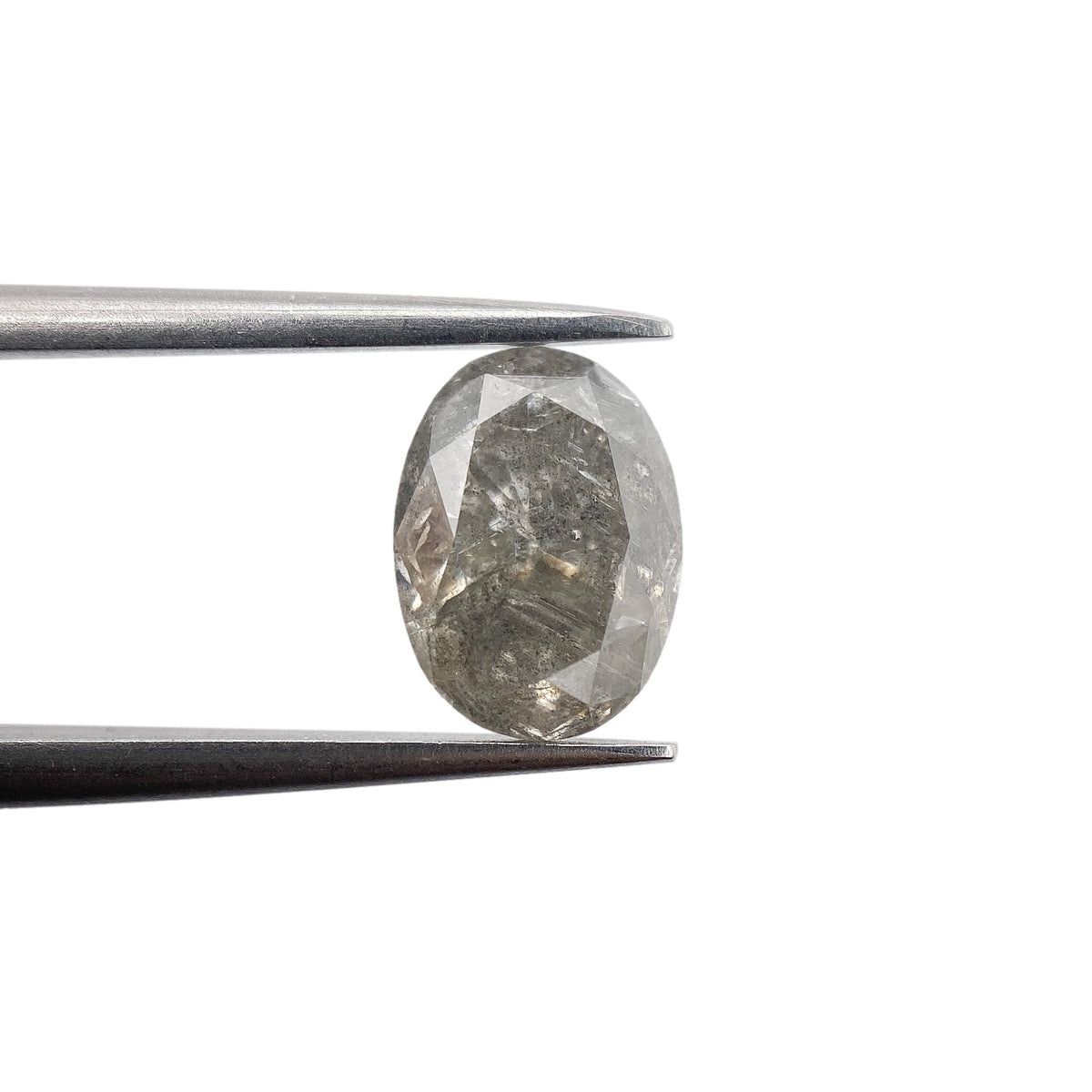 1.62ct | Salt & Pepper Oval Shape Brilliant Cut Diamond - Modern Rustic Diamond