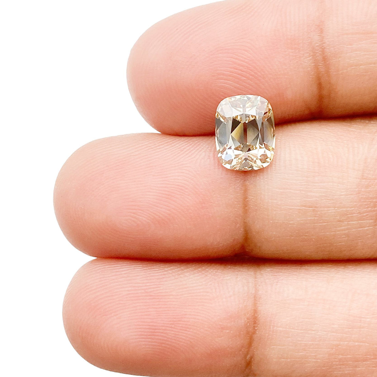 1.62ct | W-X/VS1 Cushion Shape Old Mine Cut Diamond (GIA) - Modern Rustic Diamond