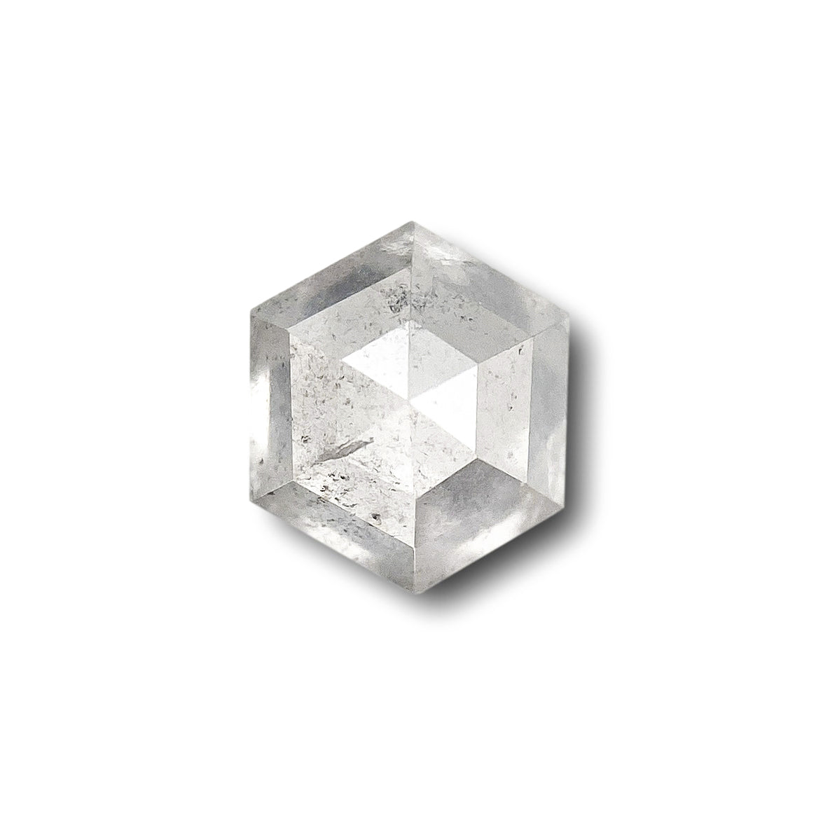 0.73ct | Salt & Pepper Hexagon Shape Step Cut Diamond