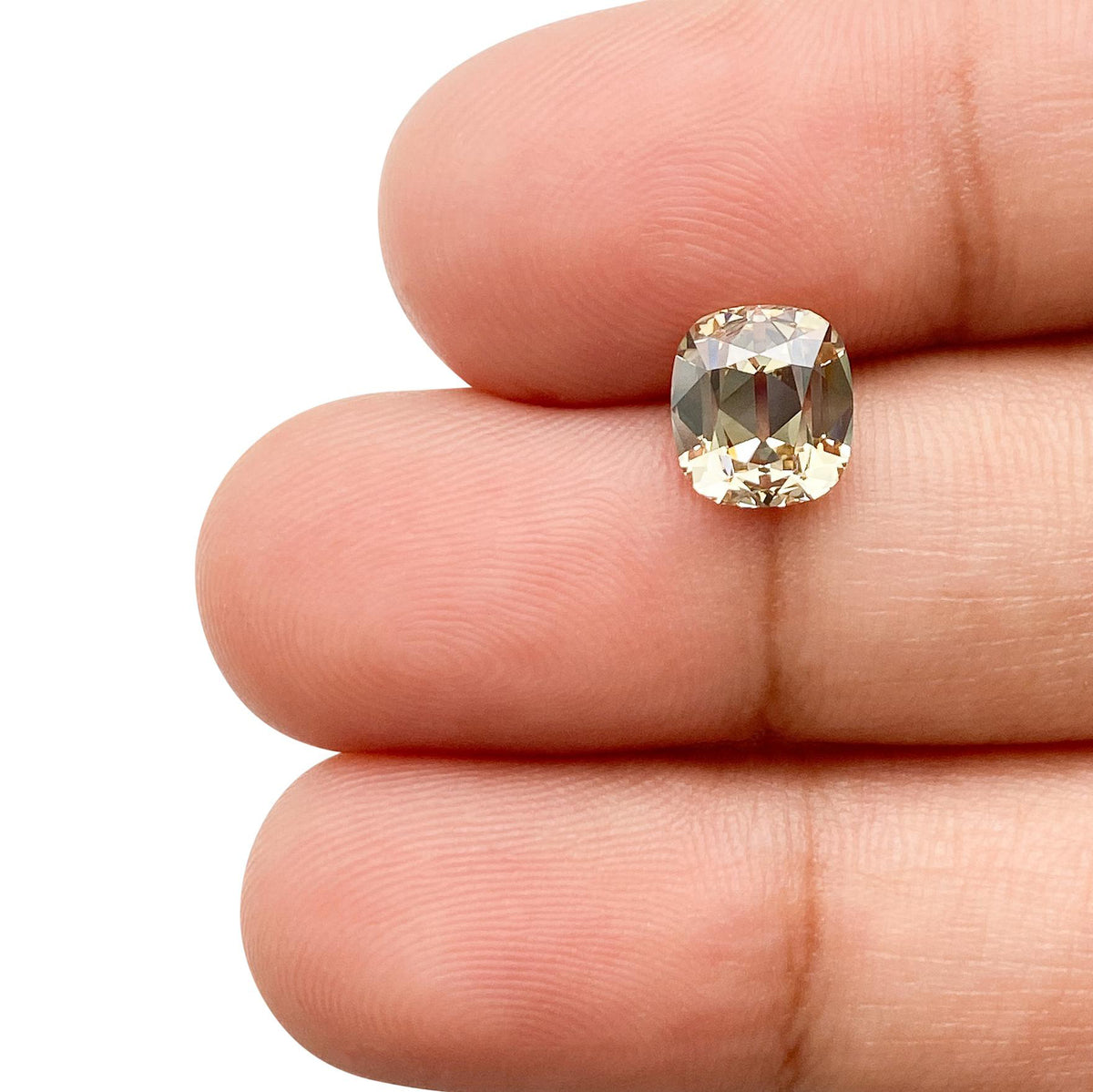 1.63ct | Champagne VS1 Cushion Shape Old Mine Cut Diamond (GIA) - Modern Rustic Diamond