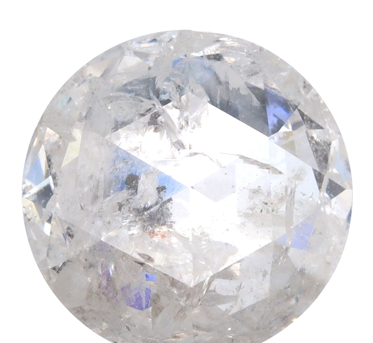 1.63ct | Salt & Pepper Round Shape Brilliant Cut Diamond - Modern Rustic Diamond