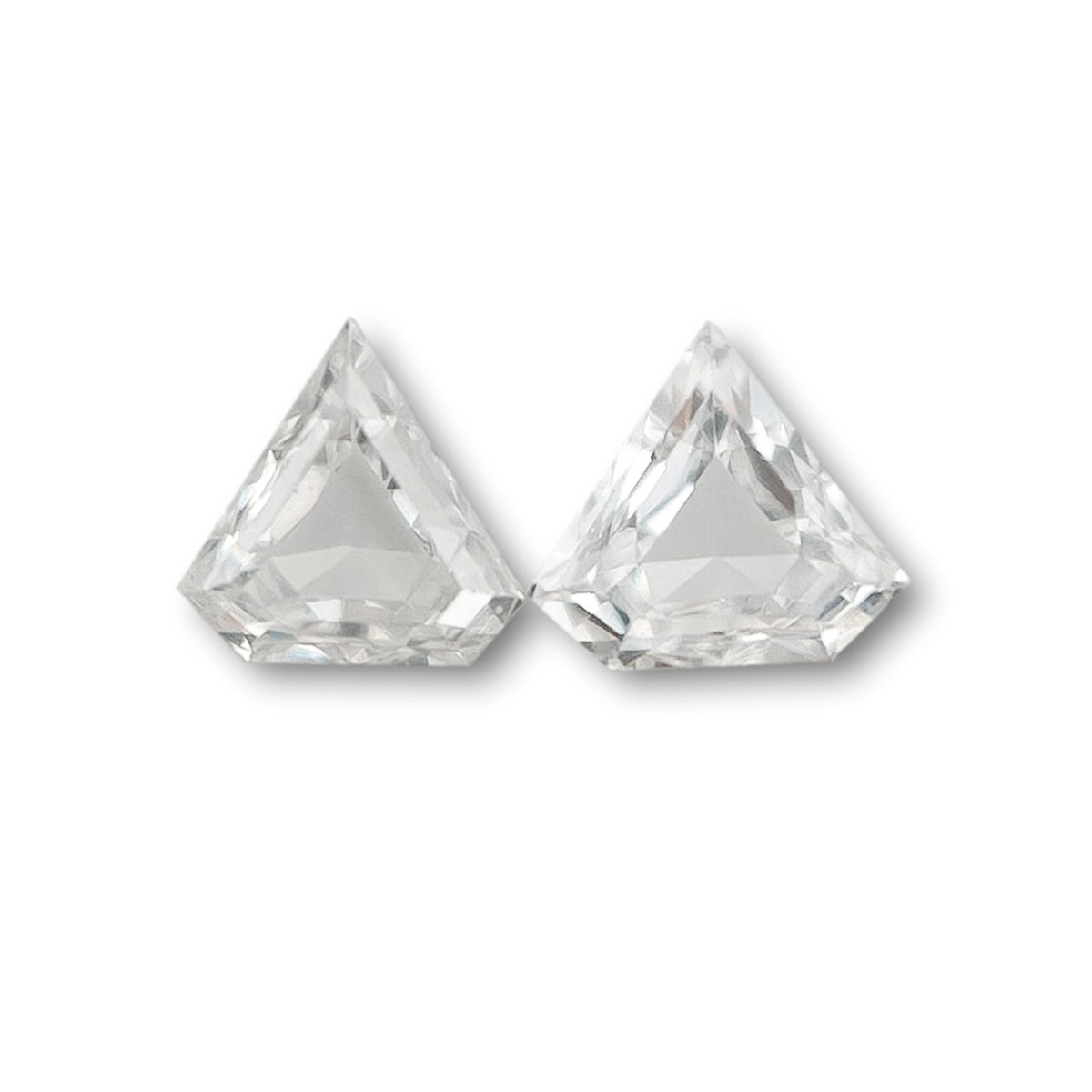 0.16cttw | E-F VS Shield Shape Step Cut Diamond Matched Pair - Modern Rustic Diamond