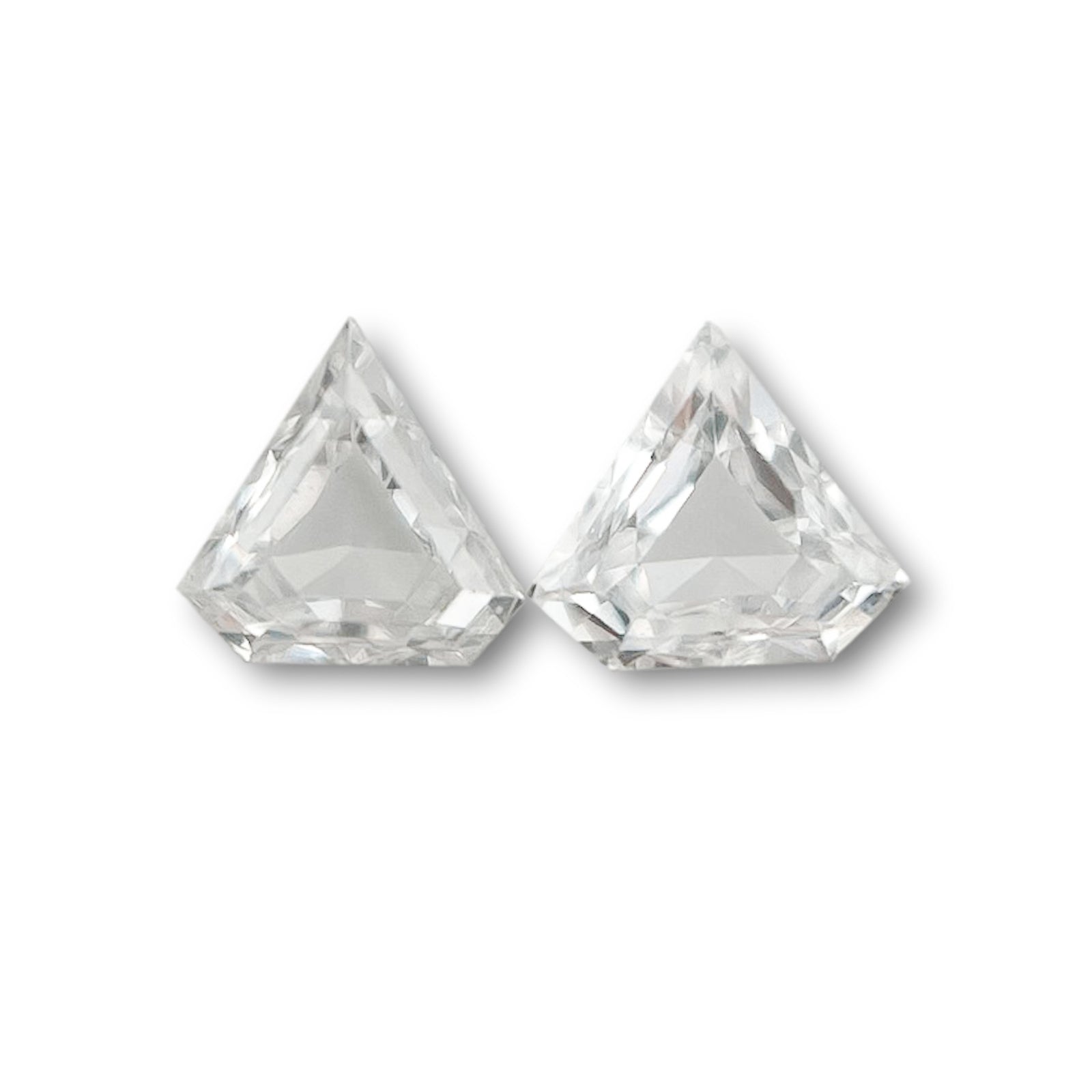 0.16cttw | E-F VS Shield Shape Step Cut Diamond Matched Pair - Modern Rustic Diamond