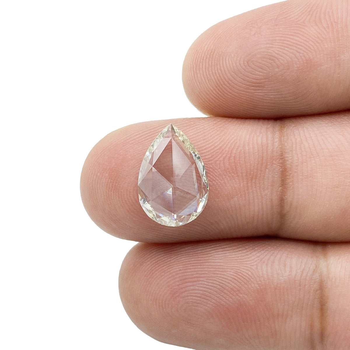 1.64ct | Champagne VVS Pear Shape Rose Cut Diamond-Modern Rustic Diamond