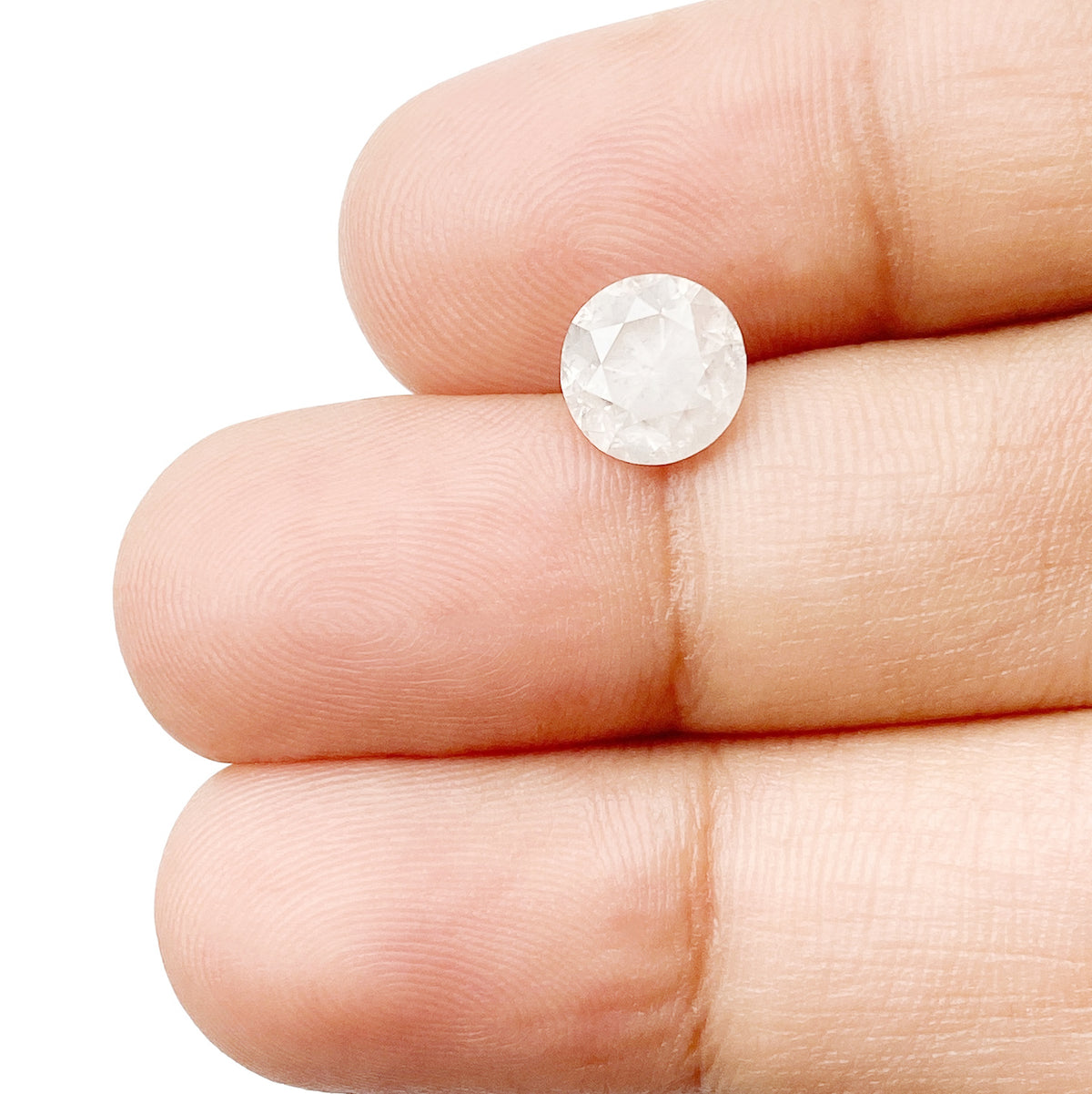 1.64ct | Salt & Pepper Round Shape Brilliant Cut Diamond - Modern Rustic Diamond