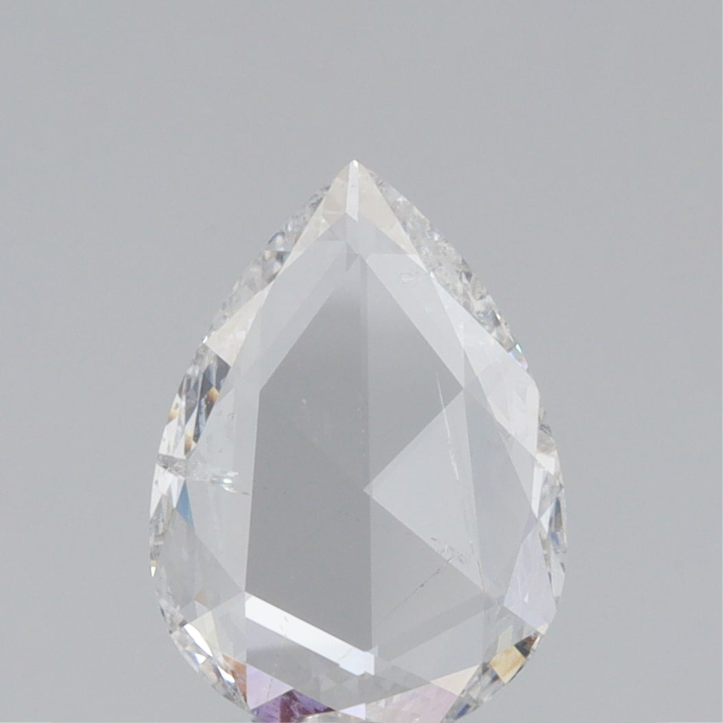 0.98ct | E-F/SI Pear Shape Rose Cut Diamond - Modern Rustic Diamond