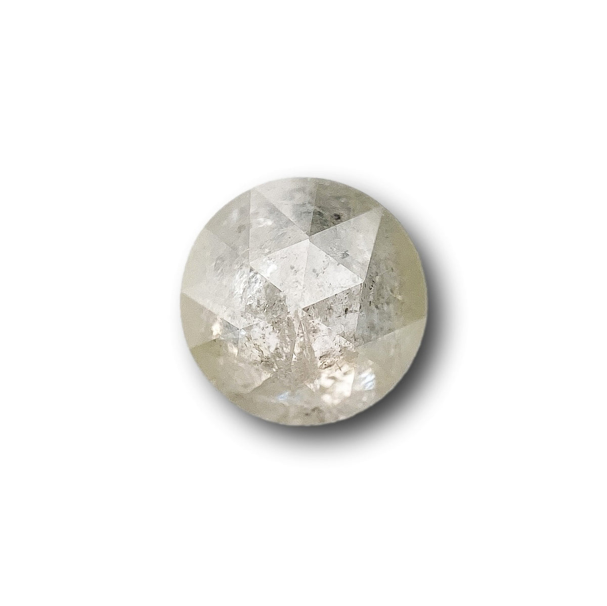 1.10ct | Salt & Pepper Round Shape Rose Cut Diamond