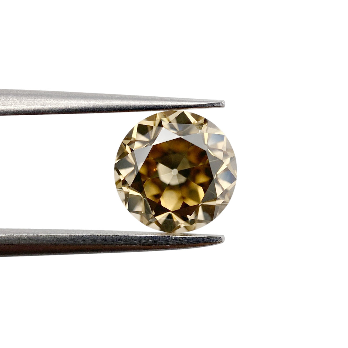 1.66ct | Cognac VVS Round Shape Old European Cut Diamond - Modern Rustic Diamond