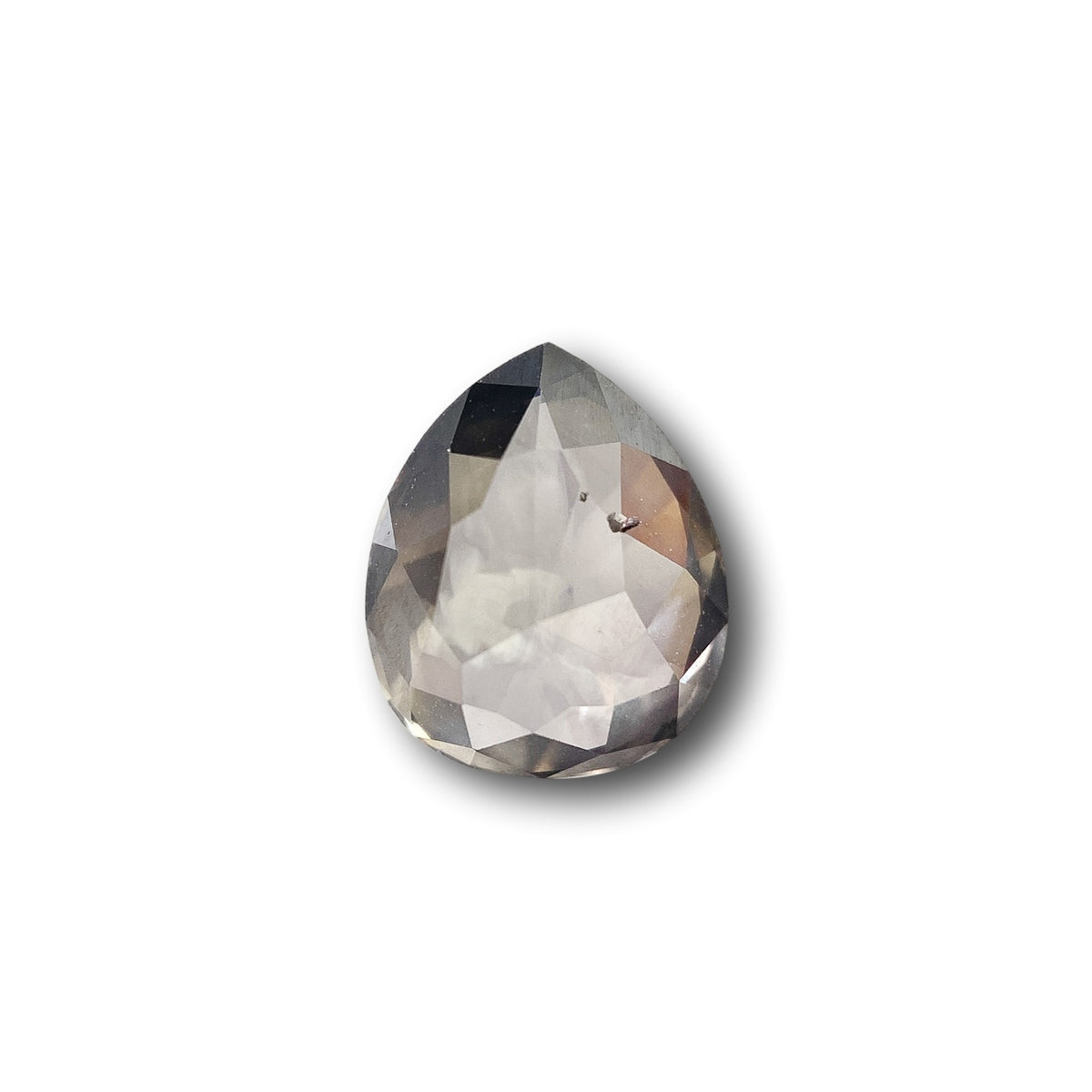 1.05ct | Salt & Pepper Pear Shape Rose Cut Diamond