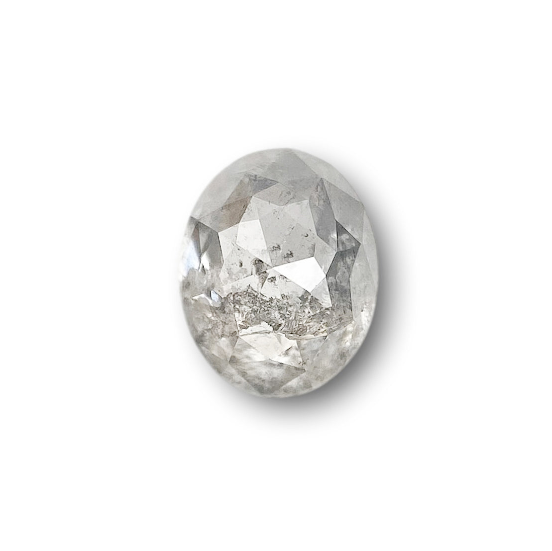 0.87ct | Rustic Oval Shape Rose Cut Diamond - Modern Rustic Diamond