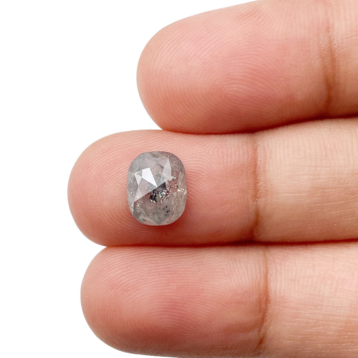 1.66ct | Rustic  Cushion Shape Rose Cut Diamond - Modern Rustic Diamond