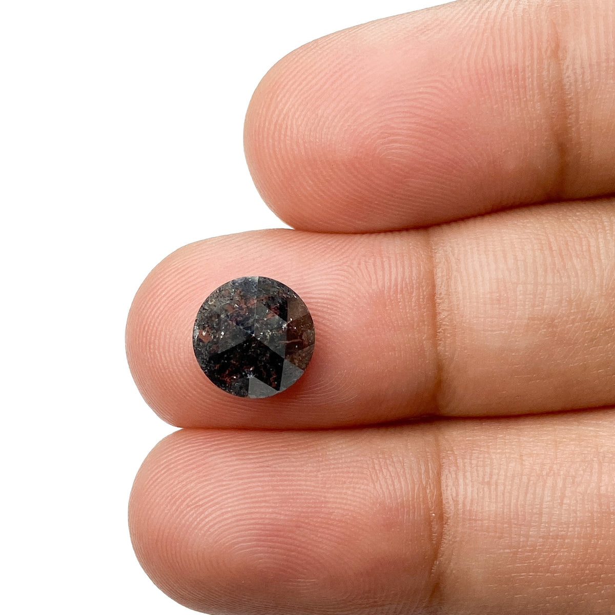 1.66ct | Salt & Pepper Round Shape Rose Cut Diamond - Modern Rustic Diamond