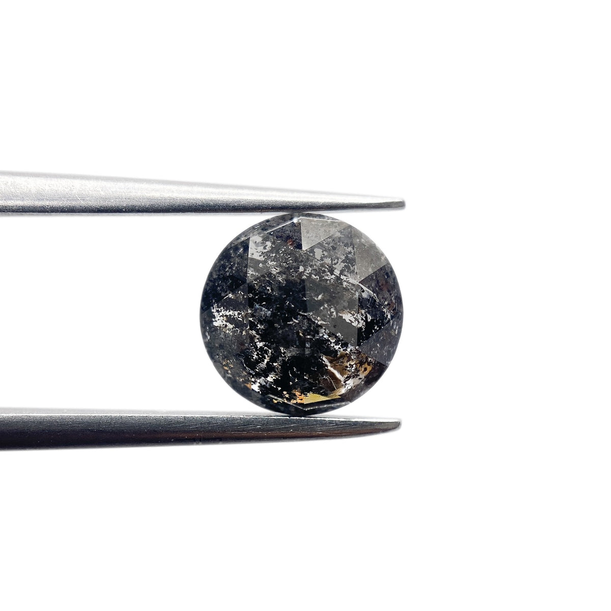 1.66ct | Salt & Pepper Round Shape Rose Cut Diamond - Modern Rustic Diamond