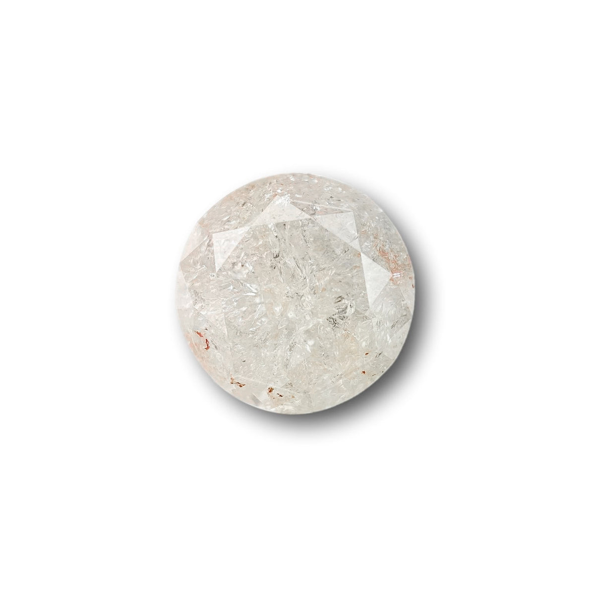 2.56ct | Salt & Pepper Round Shape Brilliant Cut Diamond - Modern Rustic Diamond