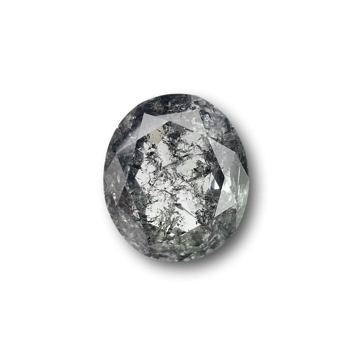 1.10ct | Salt & Pepper Oval Shape Brilliant Cut Diamond - Modern Rustic Diamond