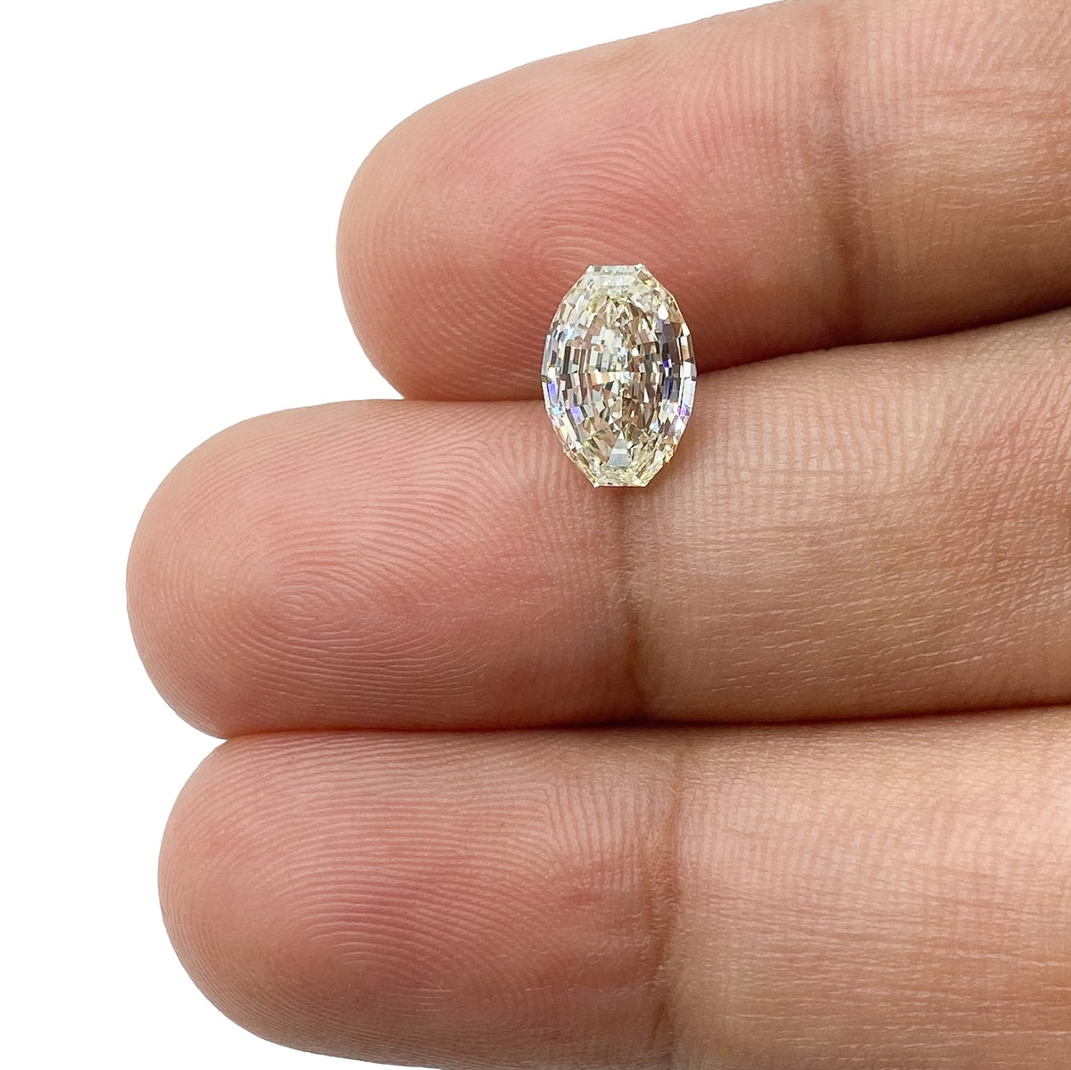 1.68ct | Light Color VS Oval Shape Step Cut Diamond - Modern Rustic Diamond