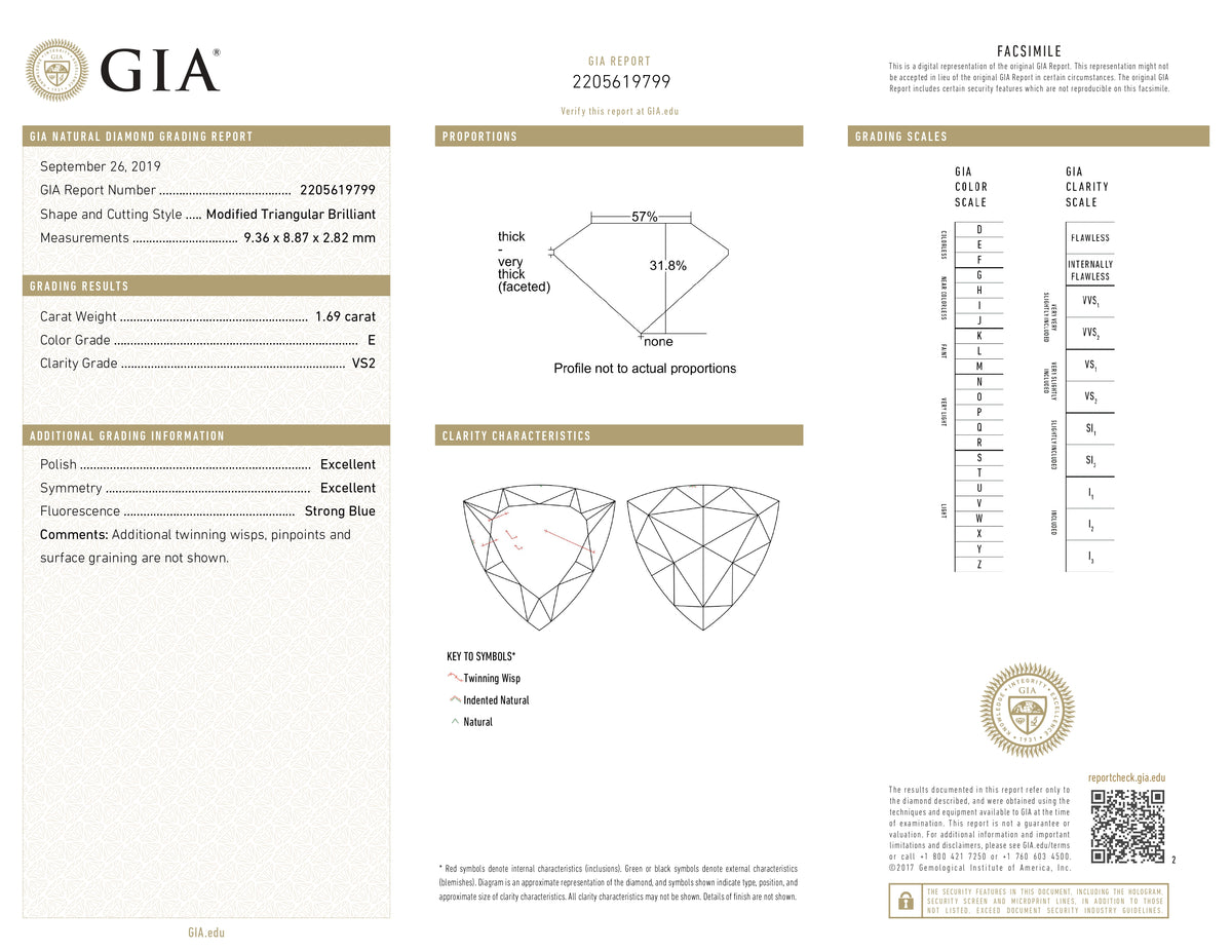 1.69ct | E/VS2 Shield Shape Brilliant Cut Diamond (GIA) - Modern Rustic Diamond