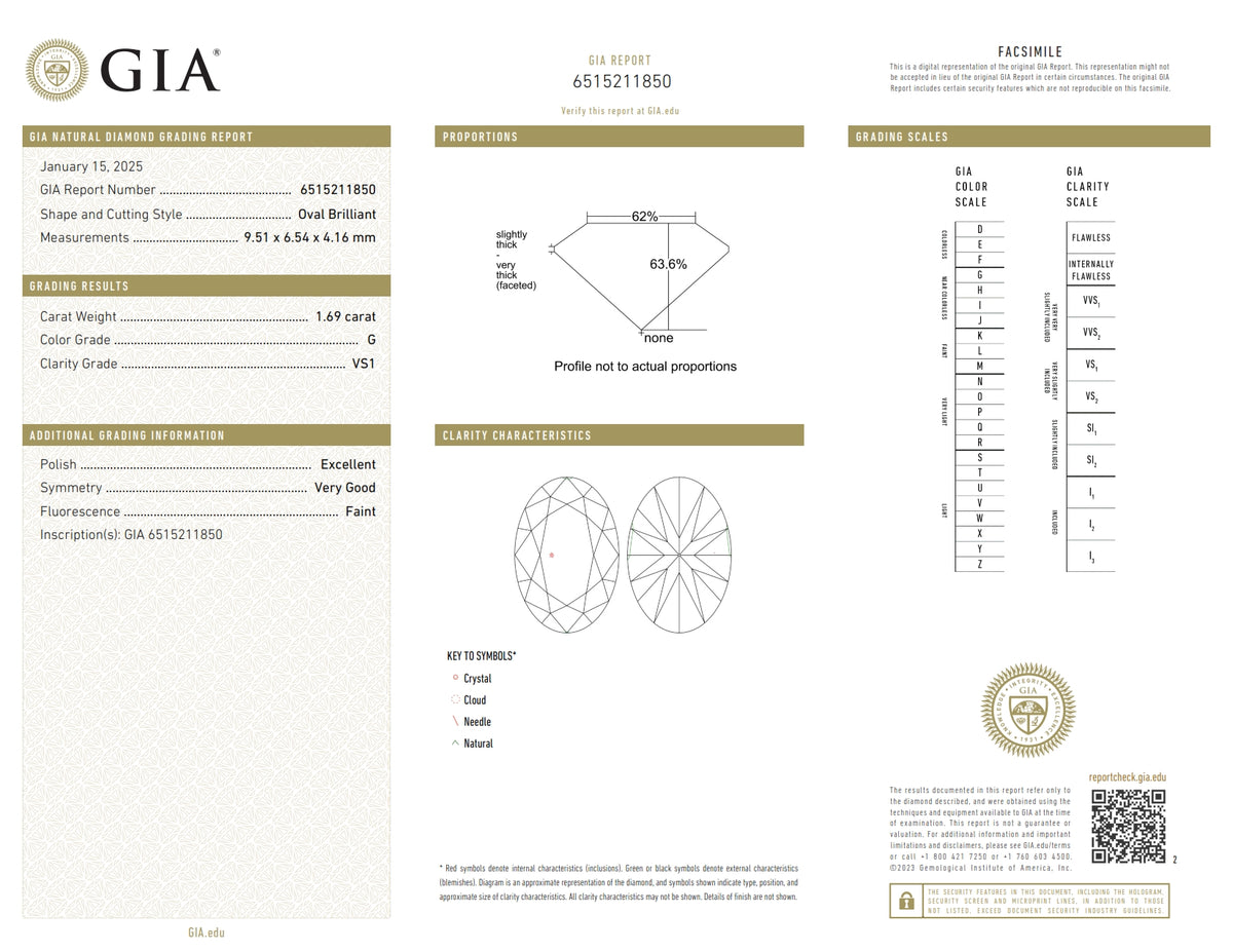 1.69ct | G/VS1 Oval Shape Brilliant Cut Diamond (GIA) - Modern Rustic Diamond