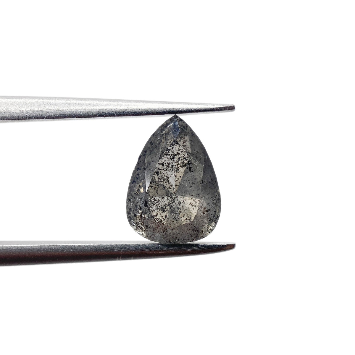 1.69ct | Salt & Pepper Pear Shape Brilliant Cut Diamond - Modern Rustic Diamond