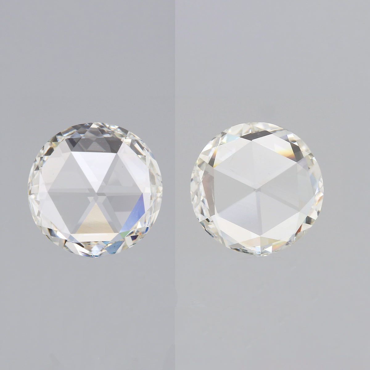 3.34cttw | G-H VS1-VS2 Round Shape Rose Cut Diamond Matched Pair