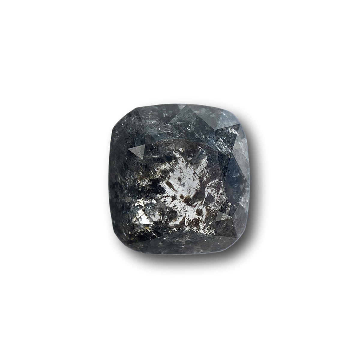 1.87ct | Salt & Pepper Cushion Shape Rose Cut Diamond