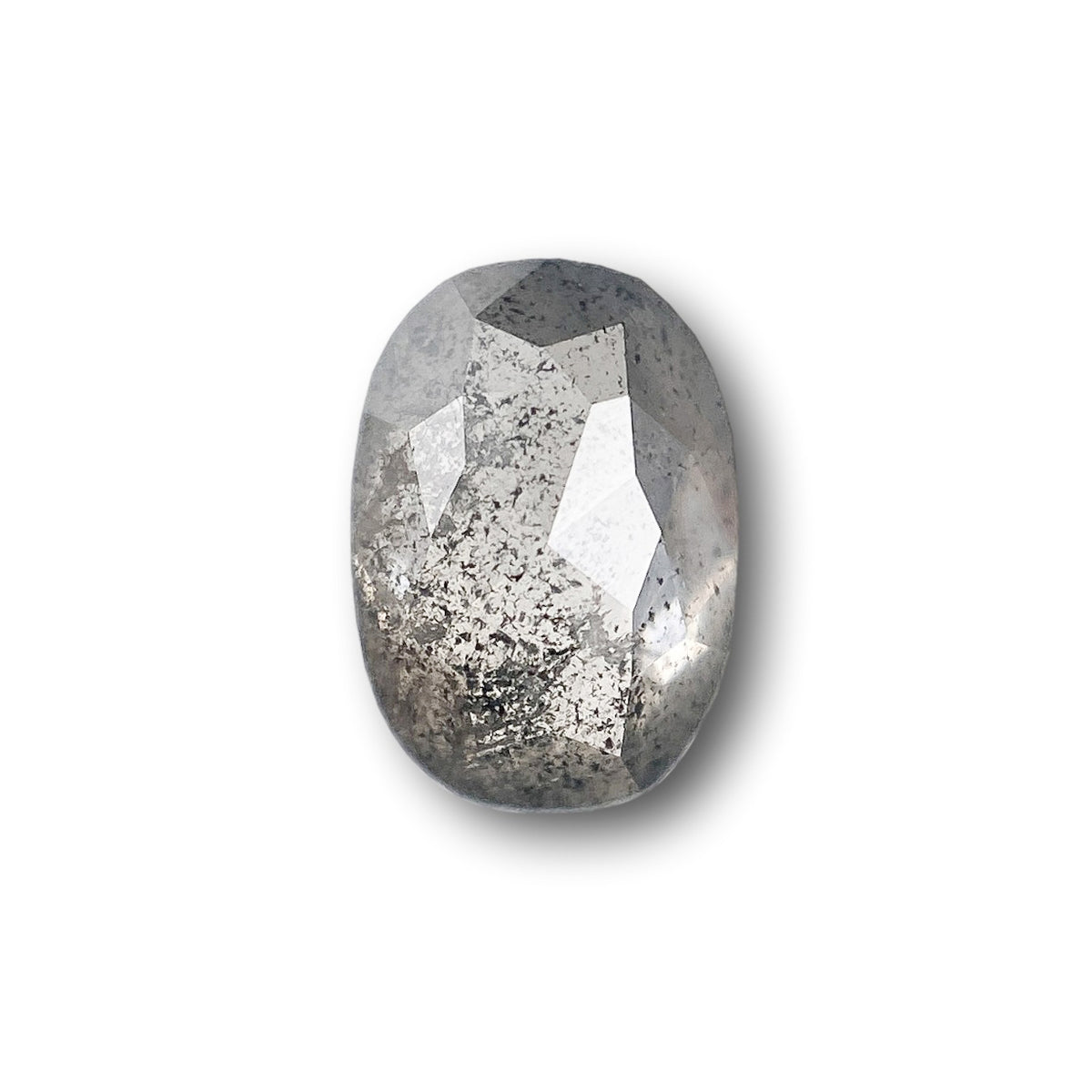1.03ct | Salt & Pepper Oval Shape Rose Cut Diamond