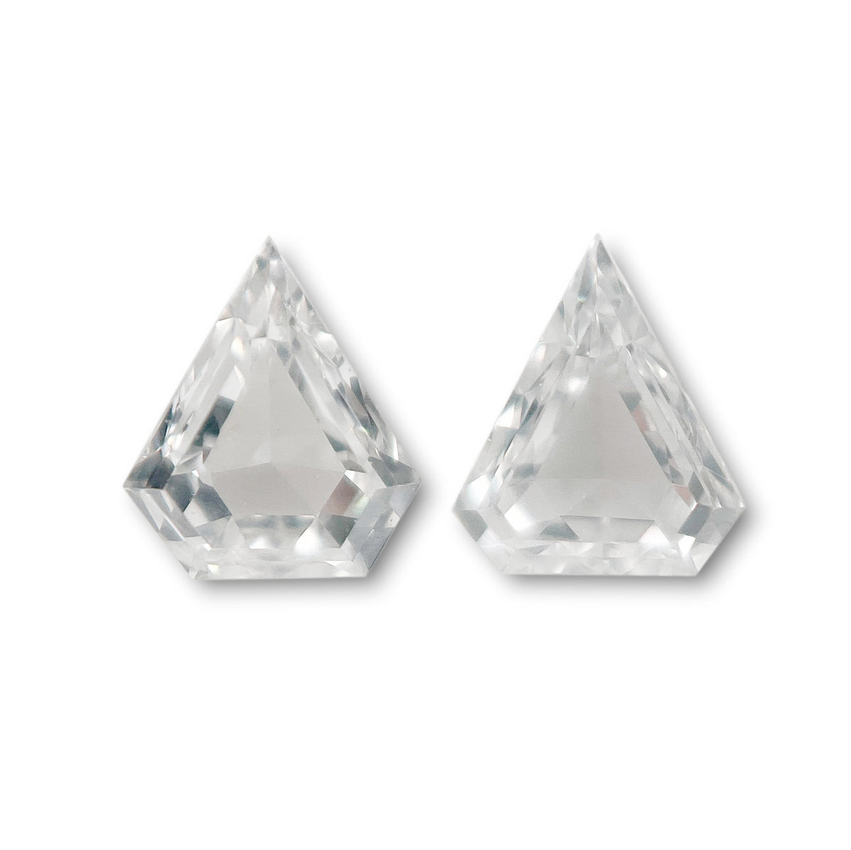 0.11cttw | H-I VS Shield Shape Step Cut Diamond Matched Pair - Modern Rustic Diamond