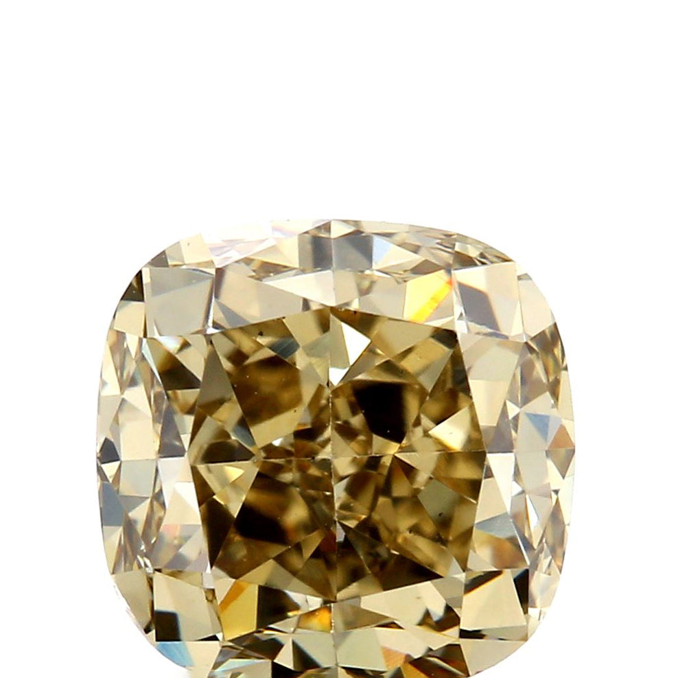 1.32ct | Fancy Brownish Yellow SI Cushion Shape Brilliant Cut Diamond (GIA)