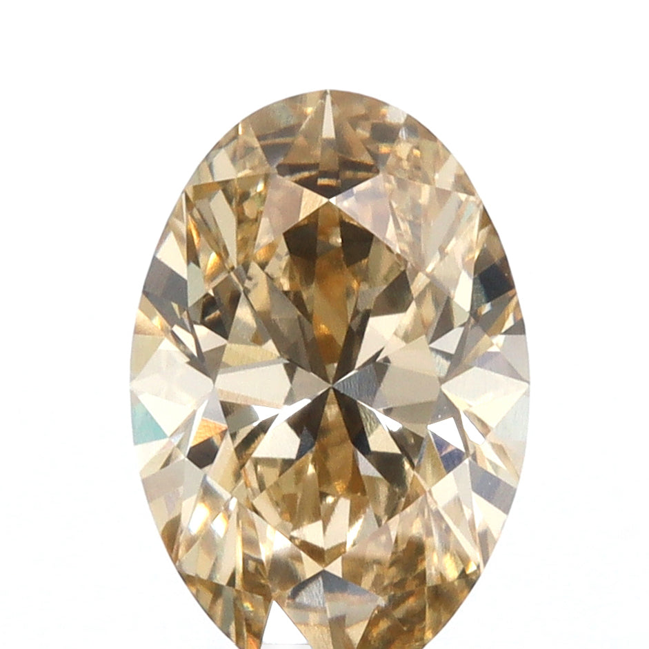 1.54ct | Fancy Light Brownish Yellow VVS2 Oval Shape Brilliant Cut Diamond (GIA) - Modern Rustic Diamond