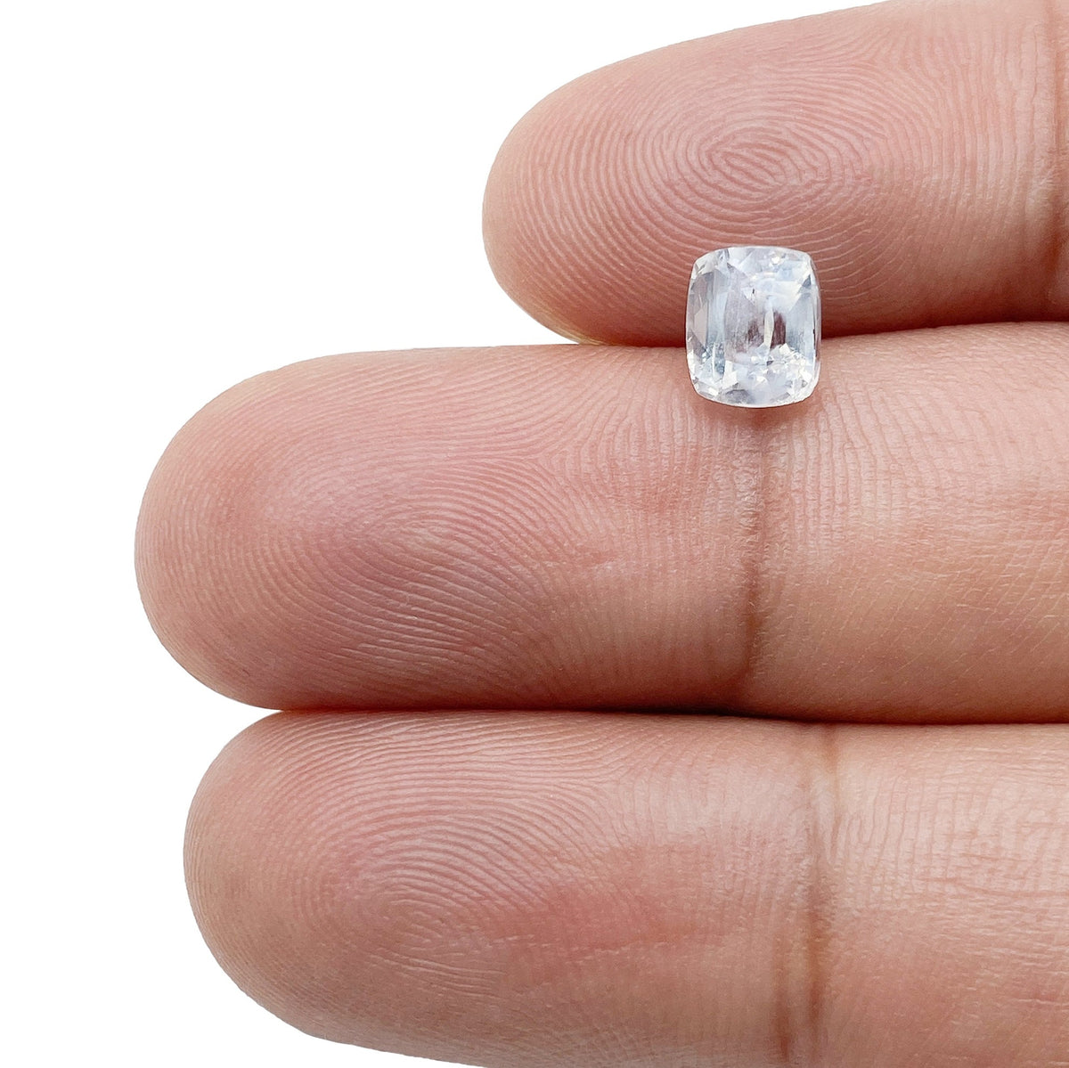 1.76ct | Brilliant Cut Cushion Shape White Montana Sapphire-Modern Rustic Diamond