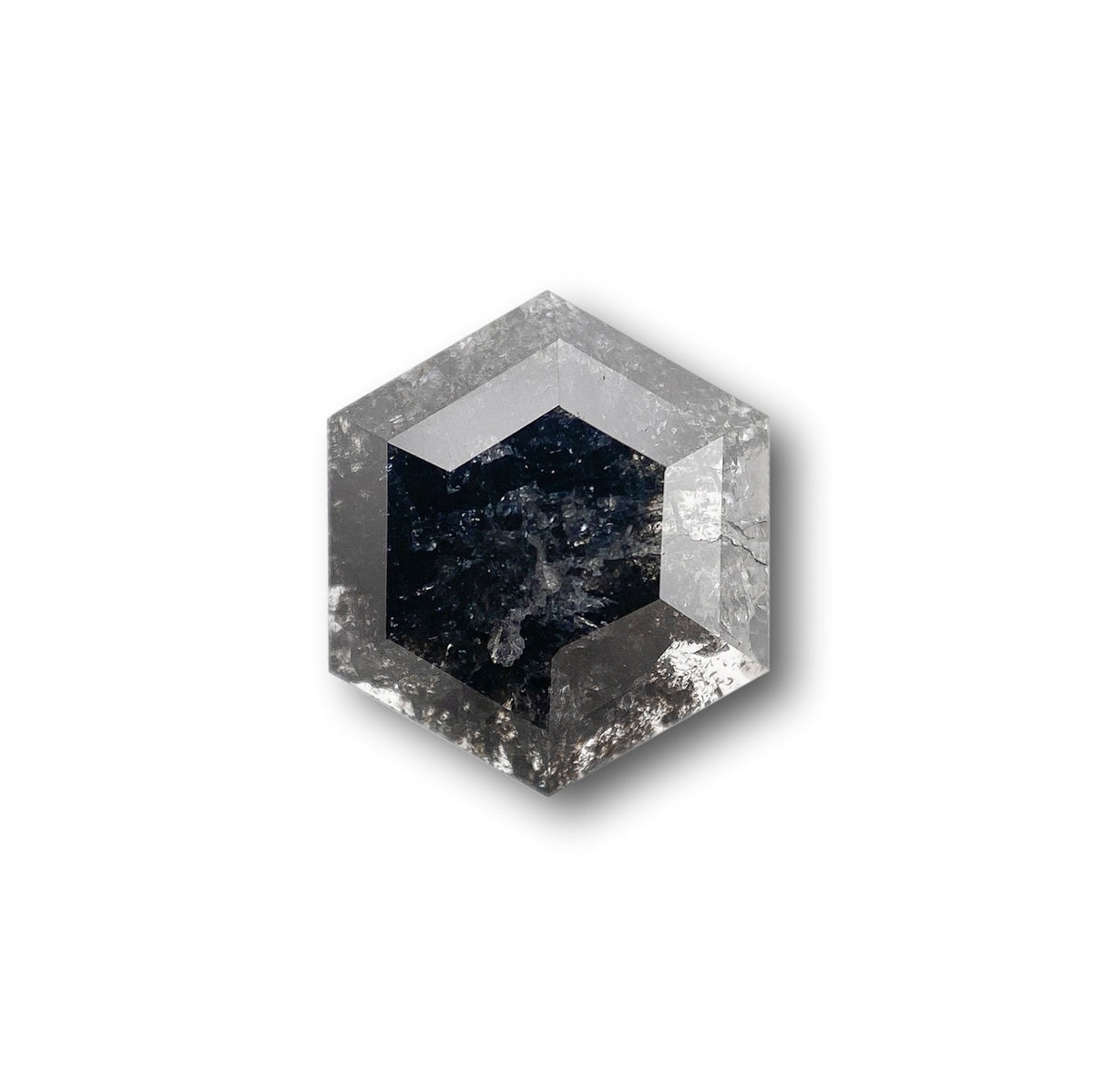 1.79ct | Salt & Pepper Hexagon Shape Rose Cut Diamond