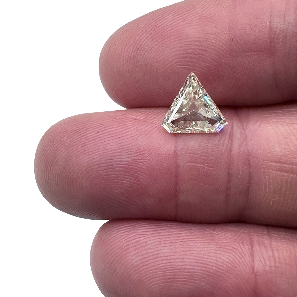 1.78ct | Light Color VVS Shield Shape Step Cut Diamond - Modern Rustic Diamond