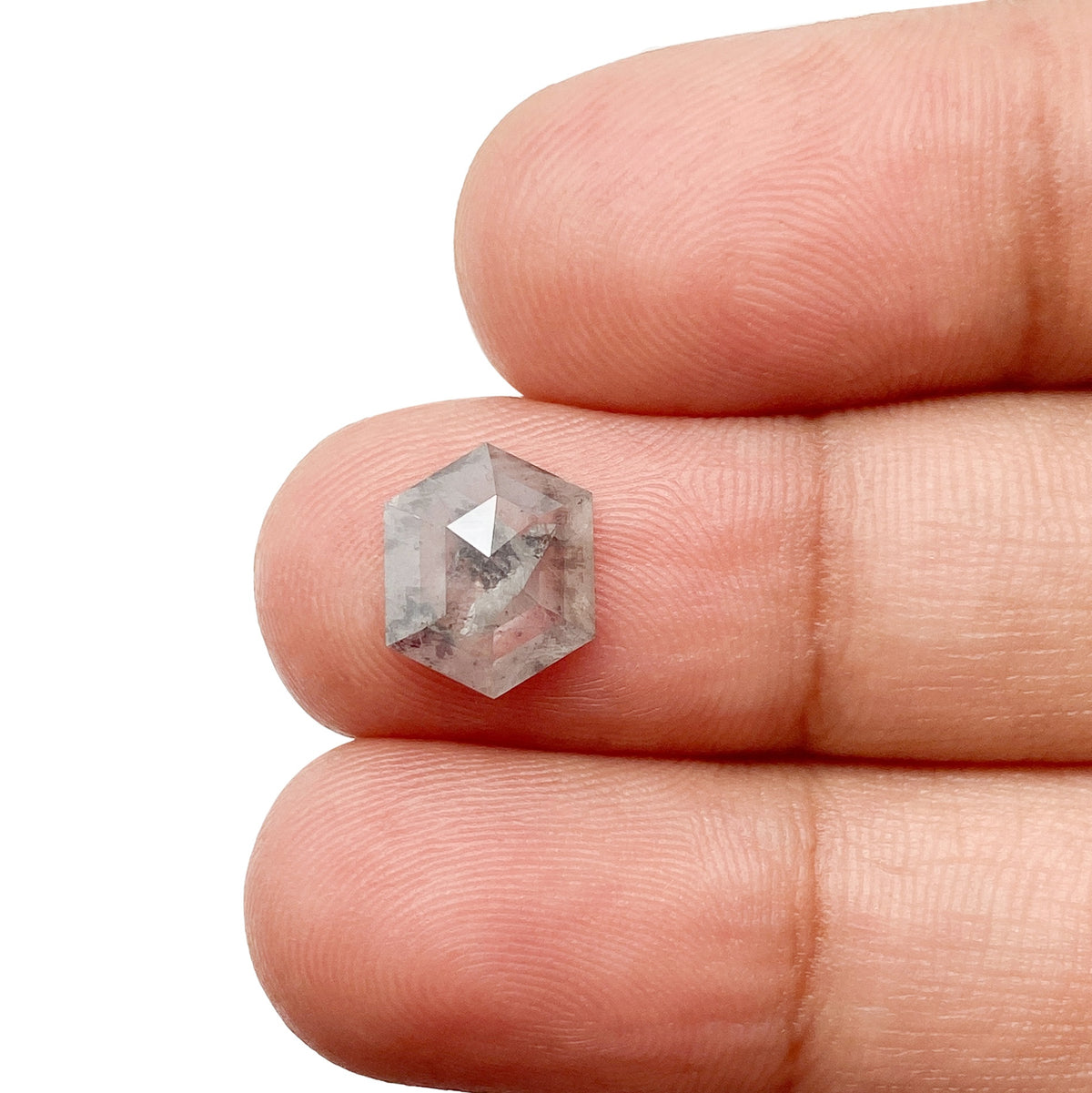 1.77ct | Rustic  Hexagon Shape Rose Cut Diamond - Modern Rustic Diamond