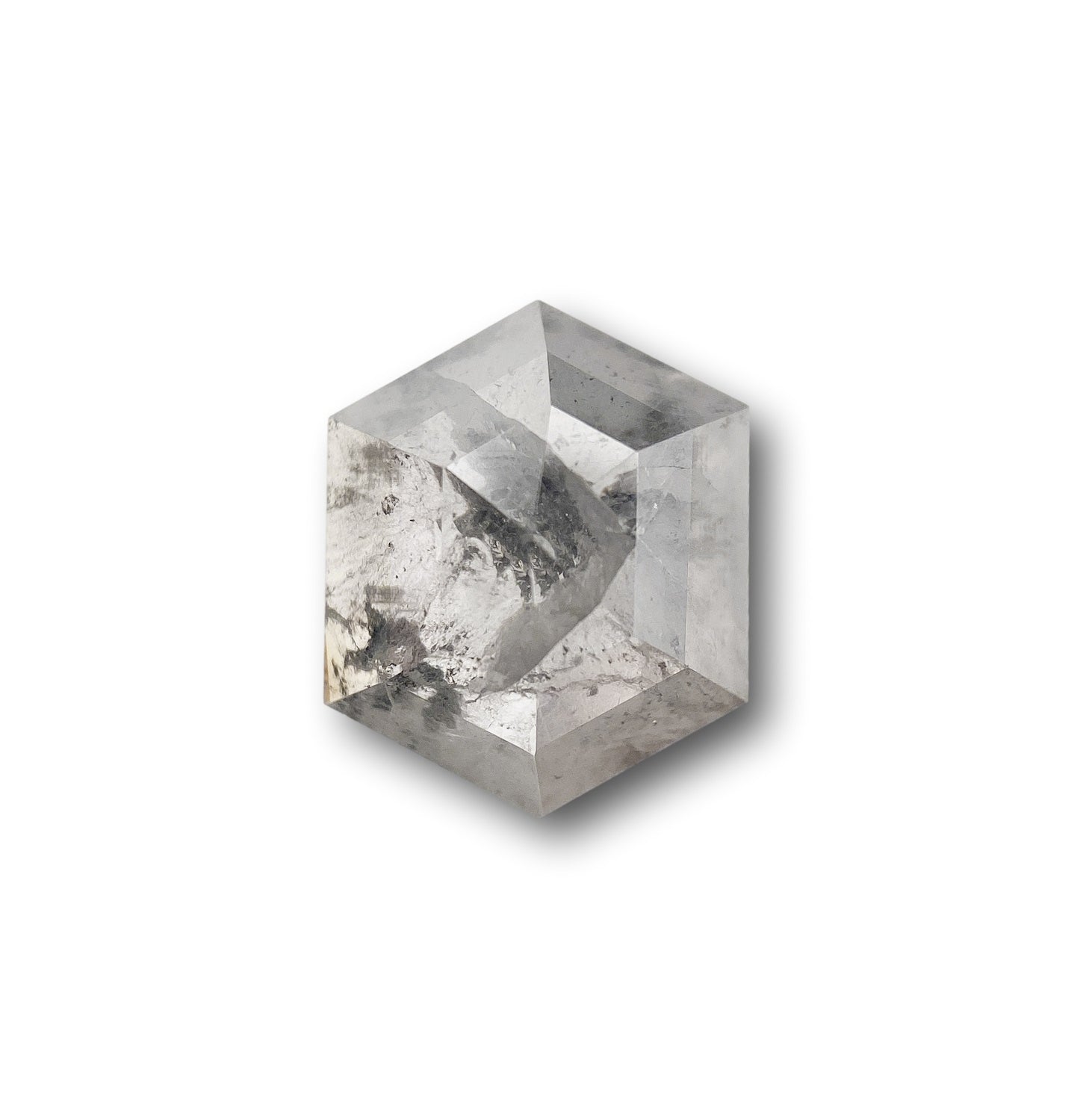 1.77ct | Rustic  Hexagon Shape Rose Cut Diamond - Modern Rustic Diamond