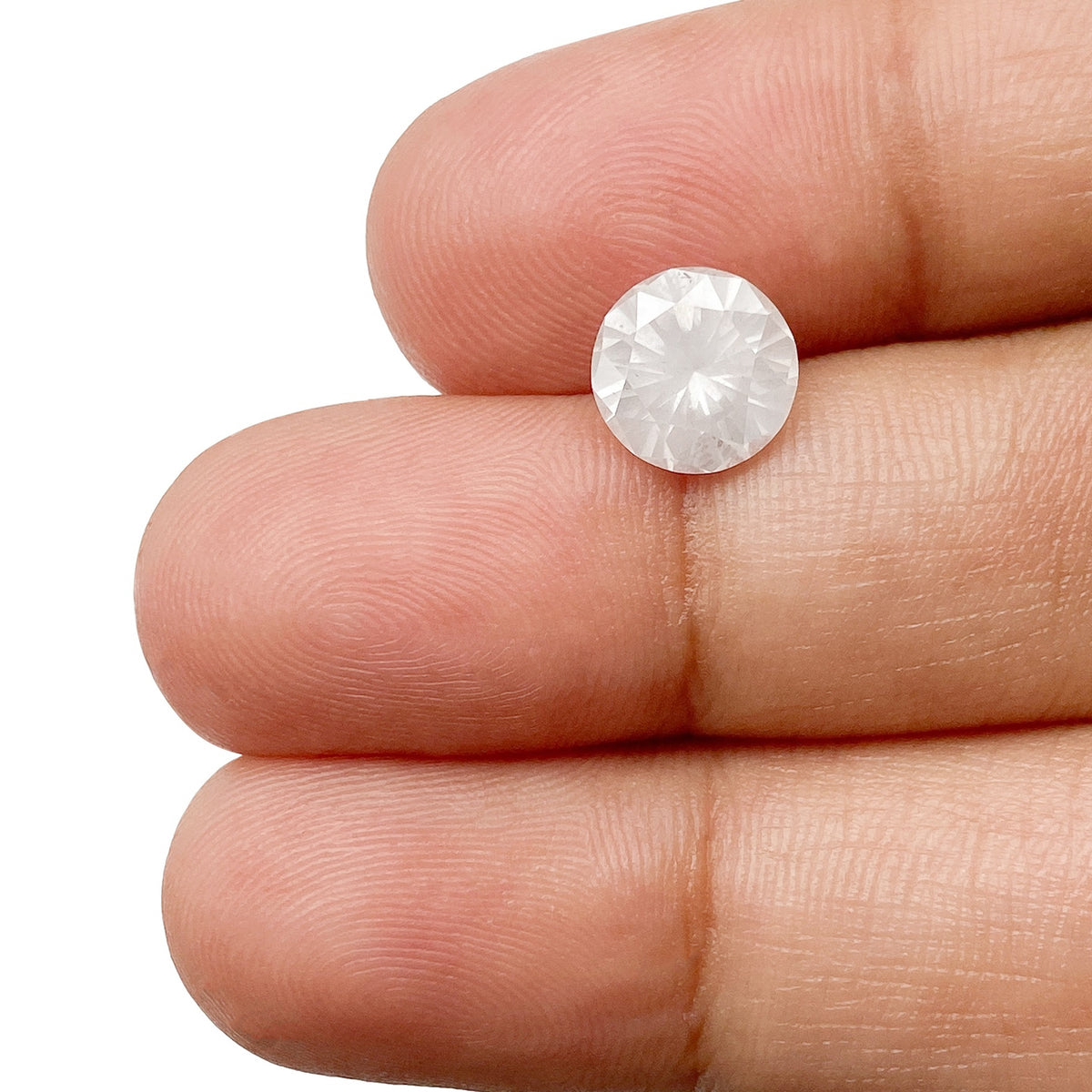 1.78ct | Salt & Pepper Round Shape Brilliant Cut Diamond (GIA) - Modern Rustic Diamond