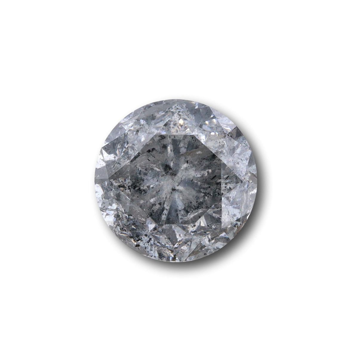 1.41ct | Salt & Pepper Round Shape Brilliant Cut Diamond