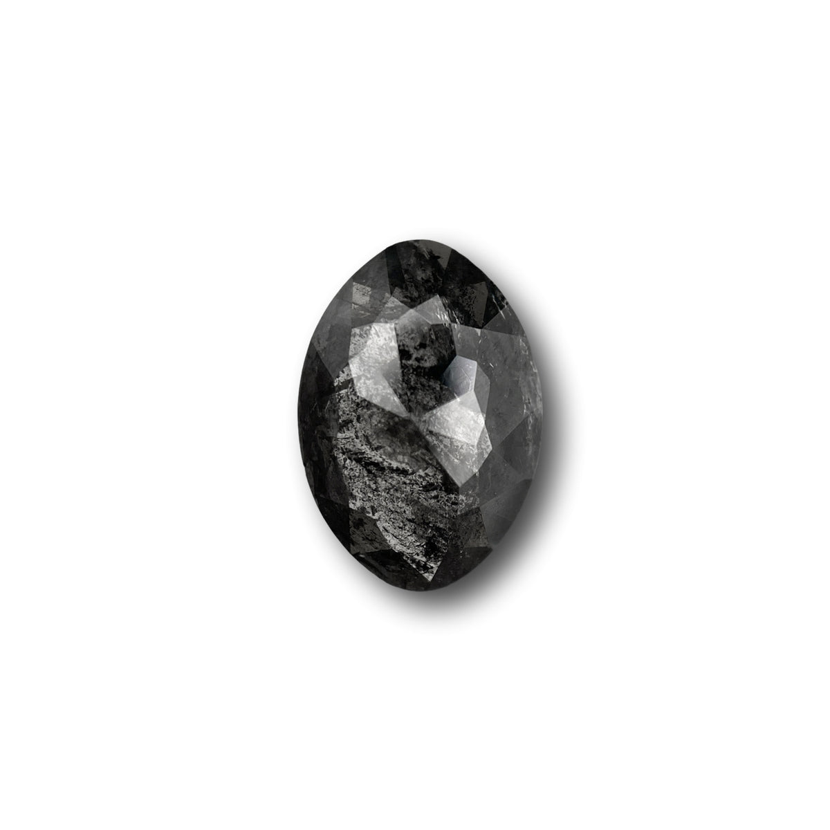 1.16ct | Salt & Pepper Oval Shape Rose Cut Diamond