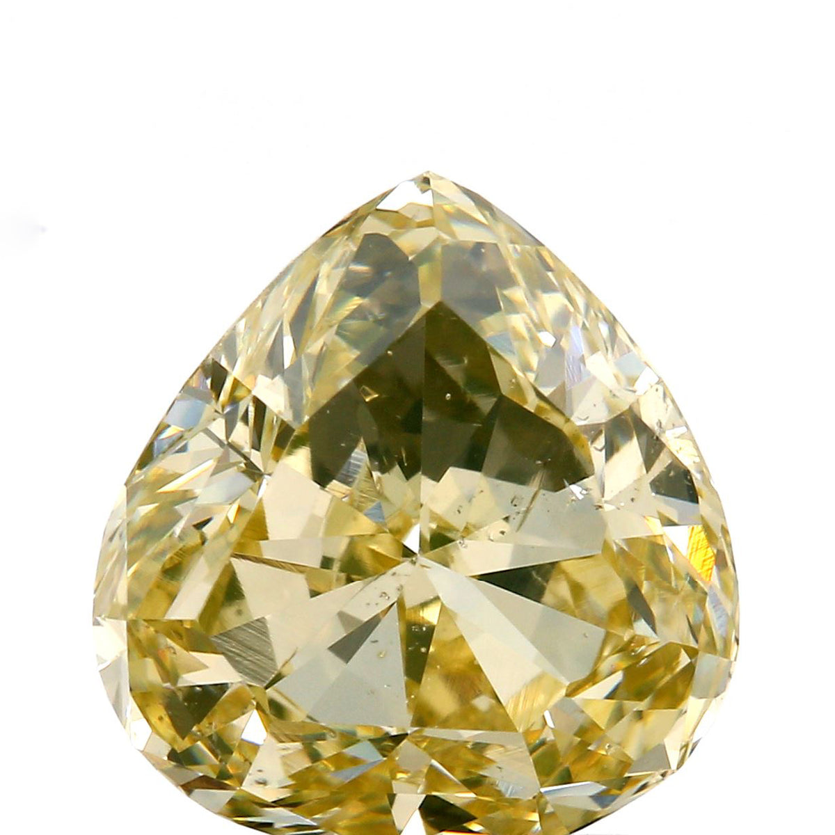 2.01ct | Yellow SI1 Pear Shape Brilliant Cut Diamond (IGI) - Modern Rustic Diamond