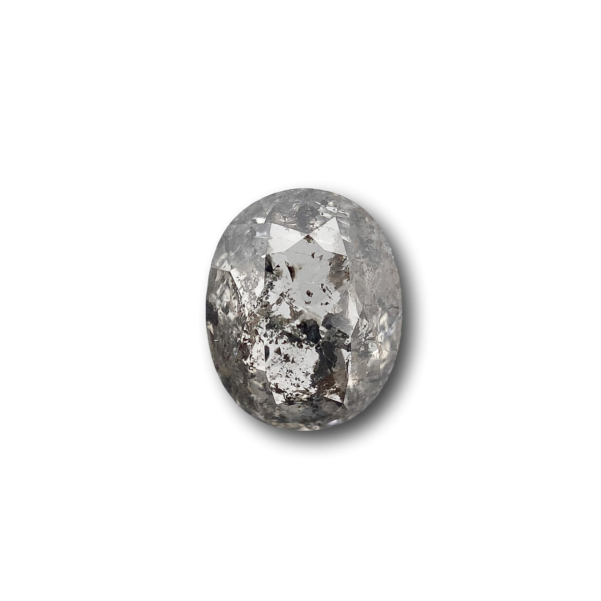 1.11ct | Salt & Pepper Oval Shape Rose Cut Diamond