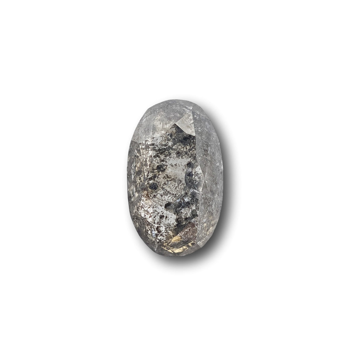 1.24ct | Salt & Pepper Oval Shape Rose Cut Diamond