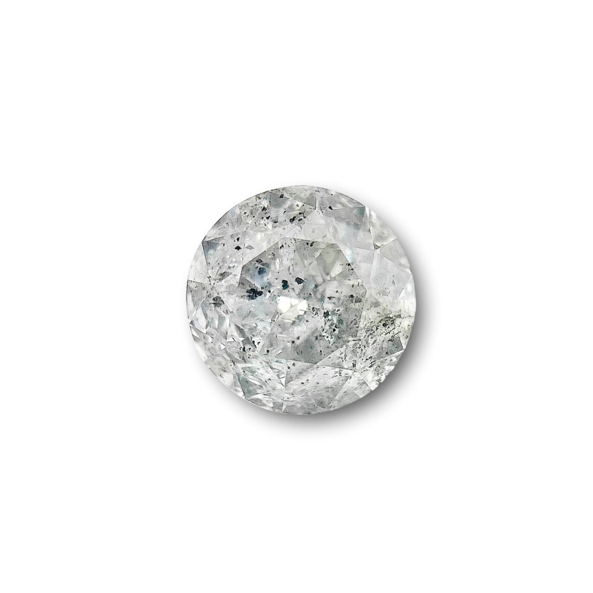 0.54ct | Salt & Pepper Round Shape Brilliant Cut Diamond