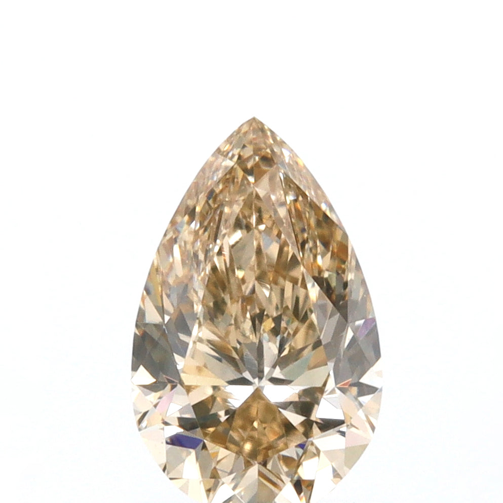 1.00ct | Fancy Light Brownish Yellow VS1 Pear Shape Brilliant Cut Diamond (GIA)