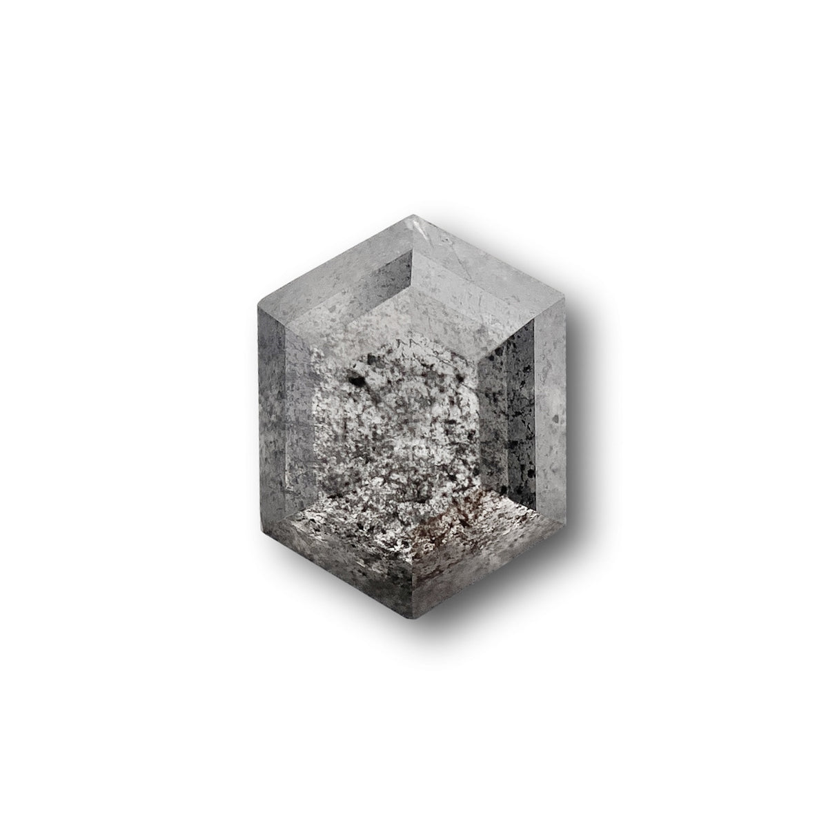 1.25ct | Salt & Pepper Hexagon Shape Rose Cut Diamond