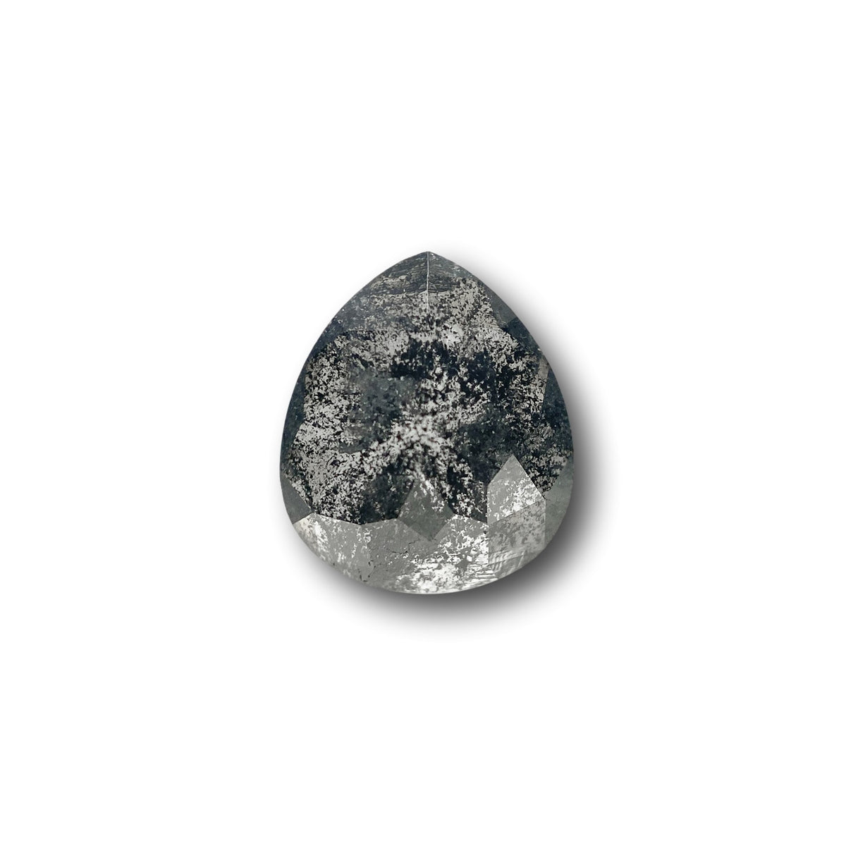 1.13ct | Salt & Pepper Pear Shape Rose Cut Diamond