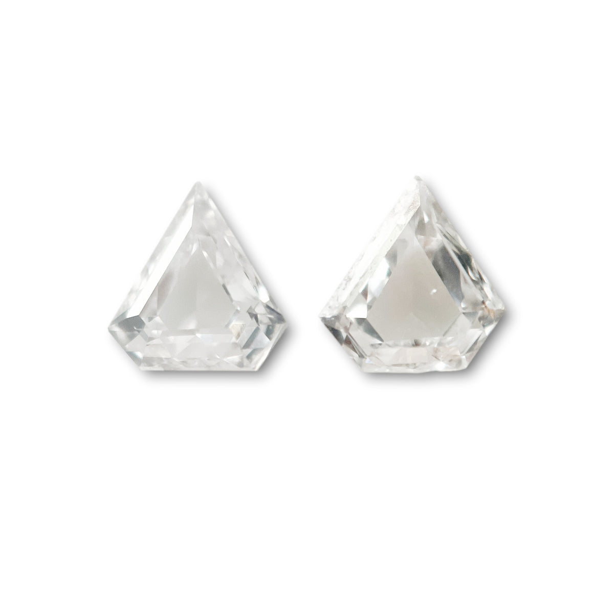 0.17cttw | E-F VS Shield Shape Step Cut Diamond Matched Pair - Modern Rustic Diamond