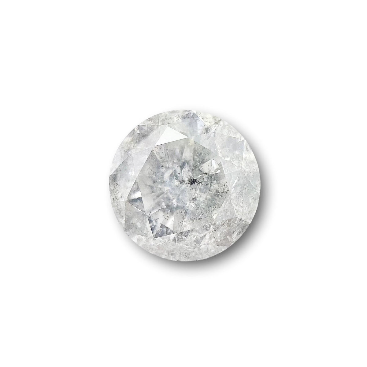 1.22ct | Salt & Pepper Round Shape Brilliant Cut Diamond
