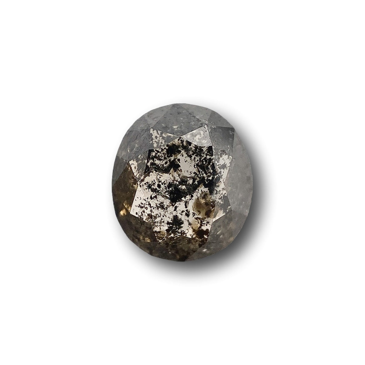 0.78ct | Salt & Pepper Cushion Shape Rose Cut Diamond