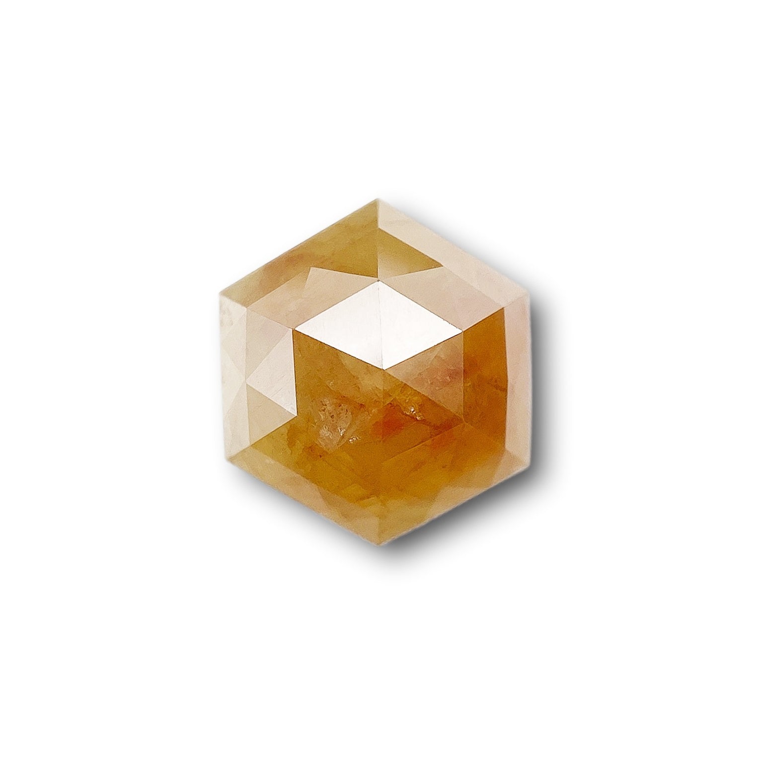 1.16ct | Rustic  Hexagon Shape Rose Cut Diamond - Modern Rustic Diamond